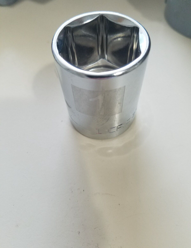 1 inch Socket 1/2" drive 1/2dr 6 point 6pt - easy read laser etched craftsman 1"