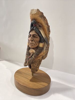 Native American Art Sculpture Neil J. Rose “Stays By The Fire