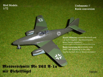 Me 262 A-1a with sickle wings 1/72 bird models mixed kit / mixed resin kit