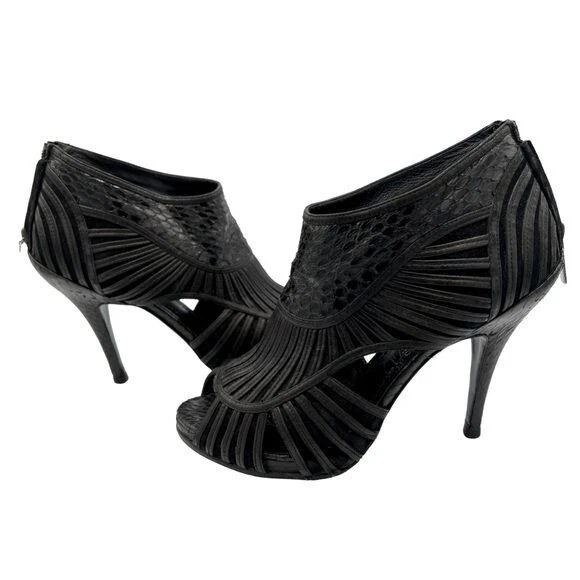 Sandales bottines noires à lanières DIOR 