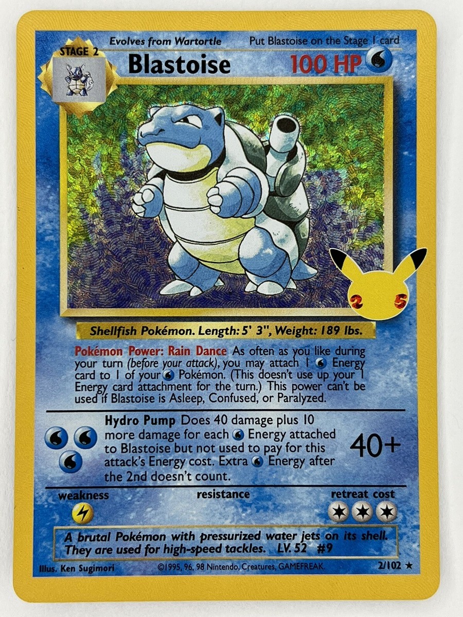 Blastoise 2/102 Pokemon Celebrations 25th Anniversary | eBay