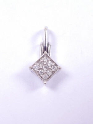 Anhänger Diamant 9 Karat Weißgold klein