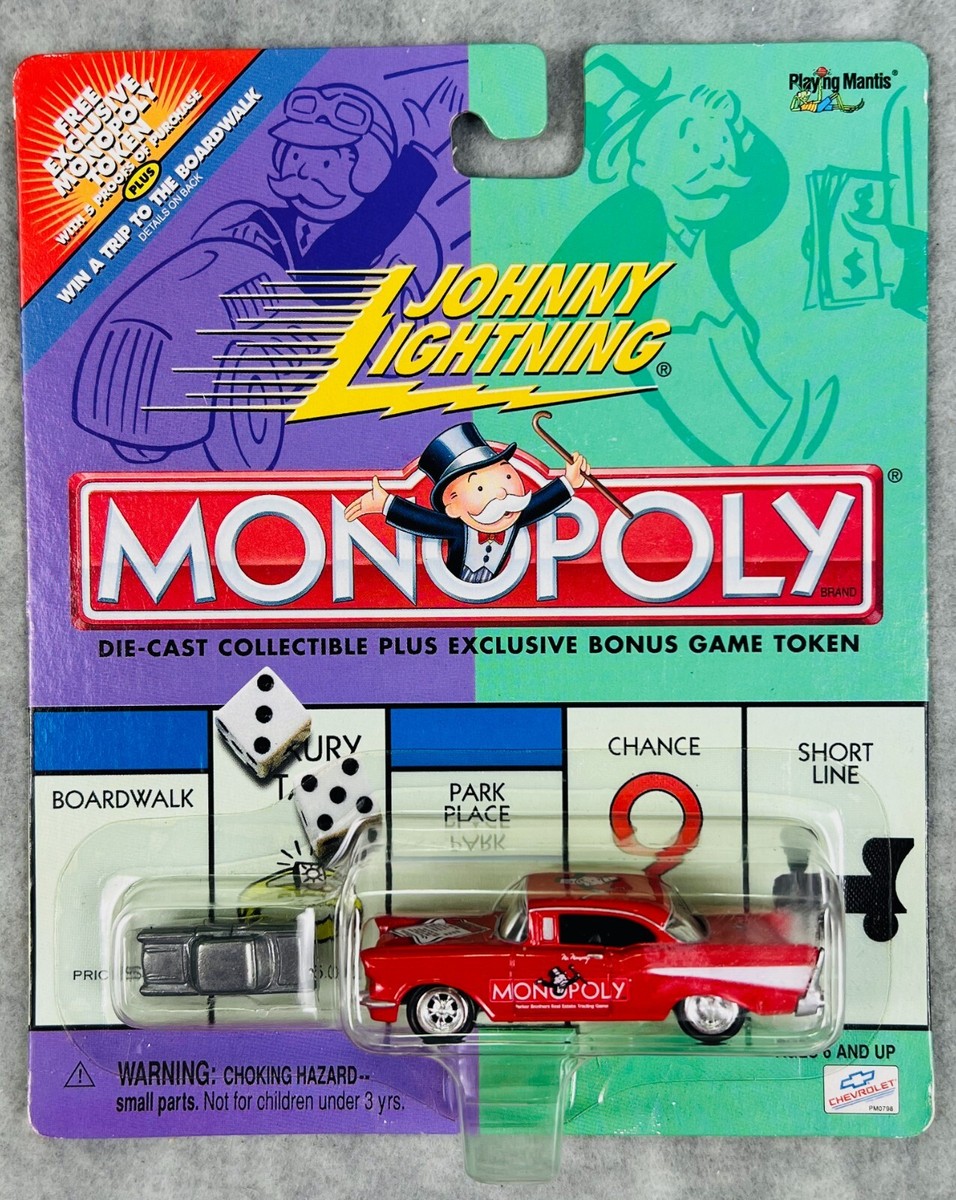 🔥🔥🔥Johnny Lightning Monopoly Red '57 Chevy Bel-Air