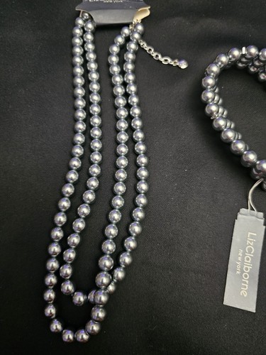 Liz Claiborne Faux Pearl Necklace And Bracelet Set - 第 5/6 張圖片