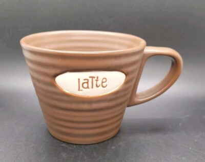 Starbucks 2007 9oz Chocolate Brown Ribbed Ceramic Latte Coffee Cup Mug |  eBay