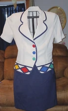 Leslie Fay Petite Collections Skirt Suit Separates Top Size 10, Skirt Size 12