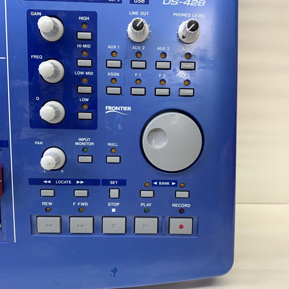 Tascam US-428 Digital Audio MIDI Controller 4-Channel USB Mixer Interface - Blue - Image 3 of 4