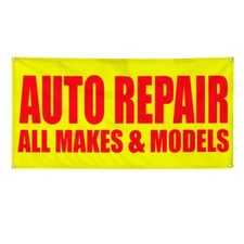 Vinyl Banner Multiple Sizes Auto Repair All Makes & Models Business Automotive