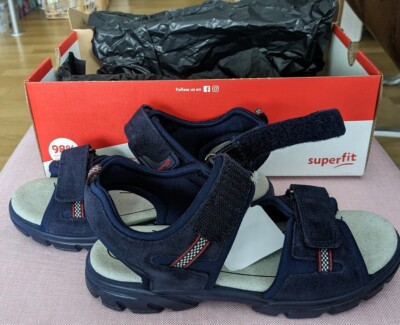 SUPERFIT Jungen Sandalen Gr. 33, Veloursleder, blau, NEU mit Karton, NP 54,95 