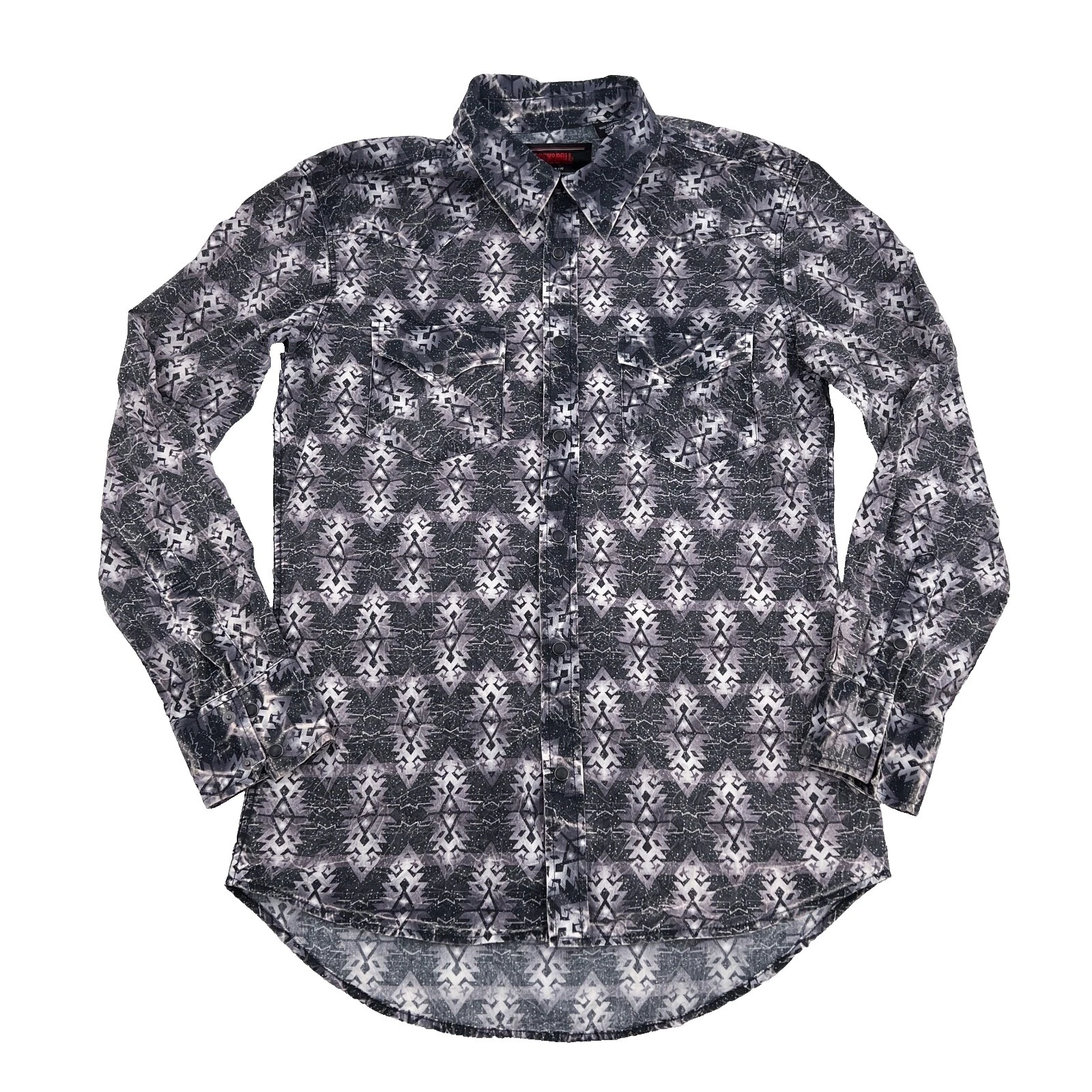 Size S Geometric Regular Size Casual Button-Down Shirts for Men