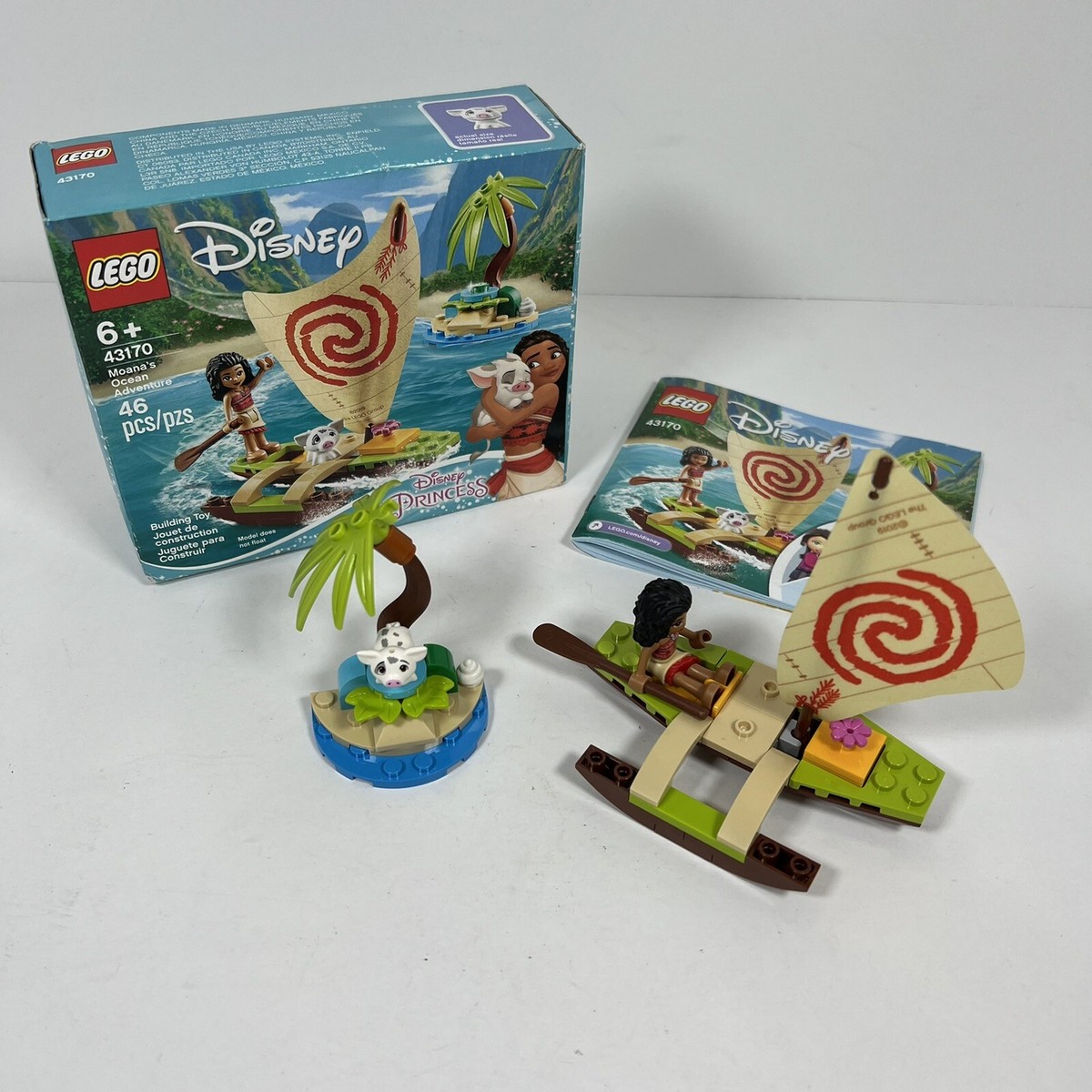 LEGO Disney Moana's Ocean Adventure #43170 - Complete 673419319133