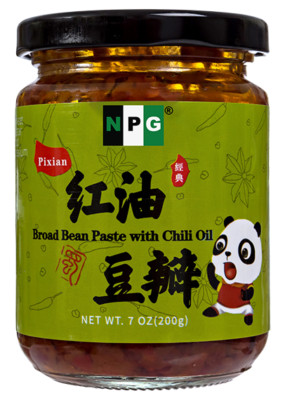 NPG Pixian Broad Bean Paste with Red Chili Oil 7 Oz, Topping Sauce Stir Fry