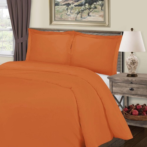 Cotton Blend 800 Thread Count Solid Duvet Cover Set - Picture 26 of 39