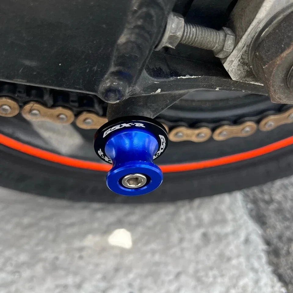 Carretes de brazo oscilante M8 X1.25 tornillo de soporte deslizante 2 piezas para Suzuki GSXR 600 750 1000 Foto 3 de 4