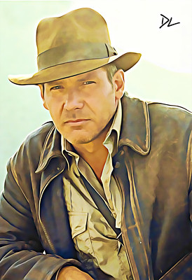Indiana Jones ''Harrison Ford'' Original Pop Art Print - 13 x 19 Poster