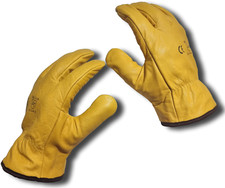 Drivers Gloves Cotton Lined Leather Builders Farmers HGV Thermal Lorry Work 