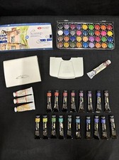 Winsor  Newton Artists' Water Color Paints Van Gogh Case Sonnet Rembrandt Lot 