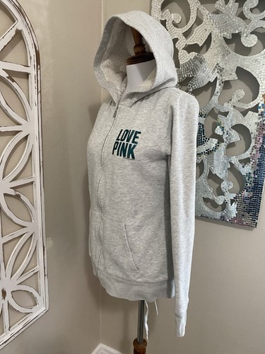 HTF PINK VICTORIAS SECRET Y2K small SOFT FAUX FUR LINED ZIP UP GREEN BAY PACKERS - Picture 6 of 10