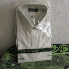 NIP VINTAGE SEARS 'THE MEN'S STORE' SHORT SLEEVE DRESS SHIRT SZ. 16. BROADCLOTH