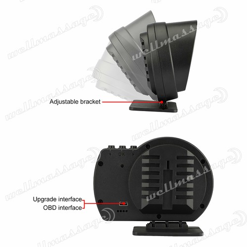 Auto Head Up Display Gauge Universal HUD Car Smart Digital Speedometer GPS OBD2 - Picture 3 of 12