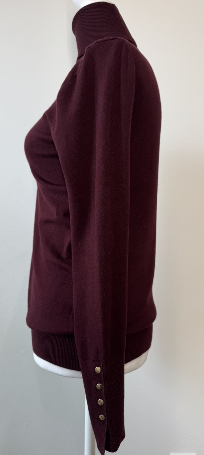 Zara Basic Women’s Burgundy / Cherry TurtleNeck L… - image 2