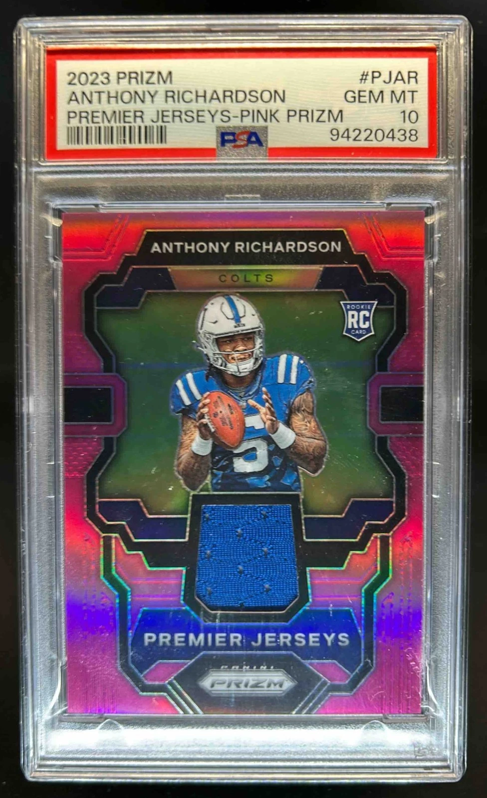 Anthony Richardson Panini Prizm Premier Jerseys #PJAR Pink