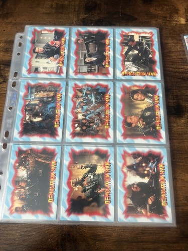 Juego base completo de 100 cartas coleccionables Demolition Man Skybox 1993 en muy buena condición - Imagen 4 de 11