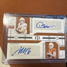 2024  National Treasures NCAA - Arch Manning Quinn Ewers Dual Auto  8/25 - Texas