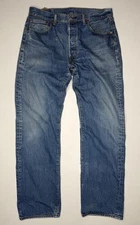 Vintage Levi’s 501 Button Fly Straight Leg Denim Jeans 34 x 31*
