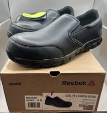 Reebok Sublite Cushion Work Shoes Size 12 M Composite Toe RB4036 Black New