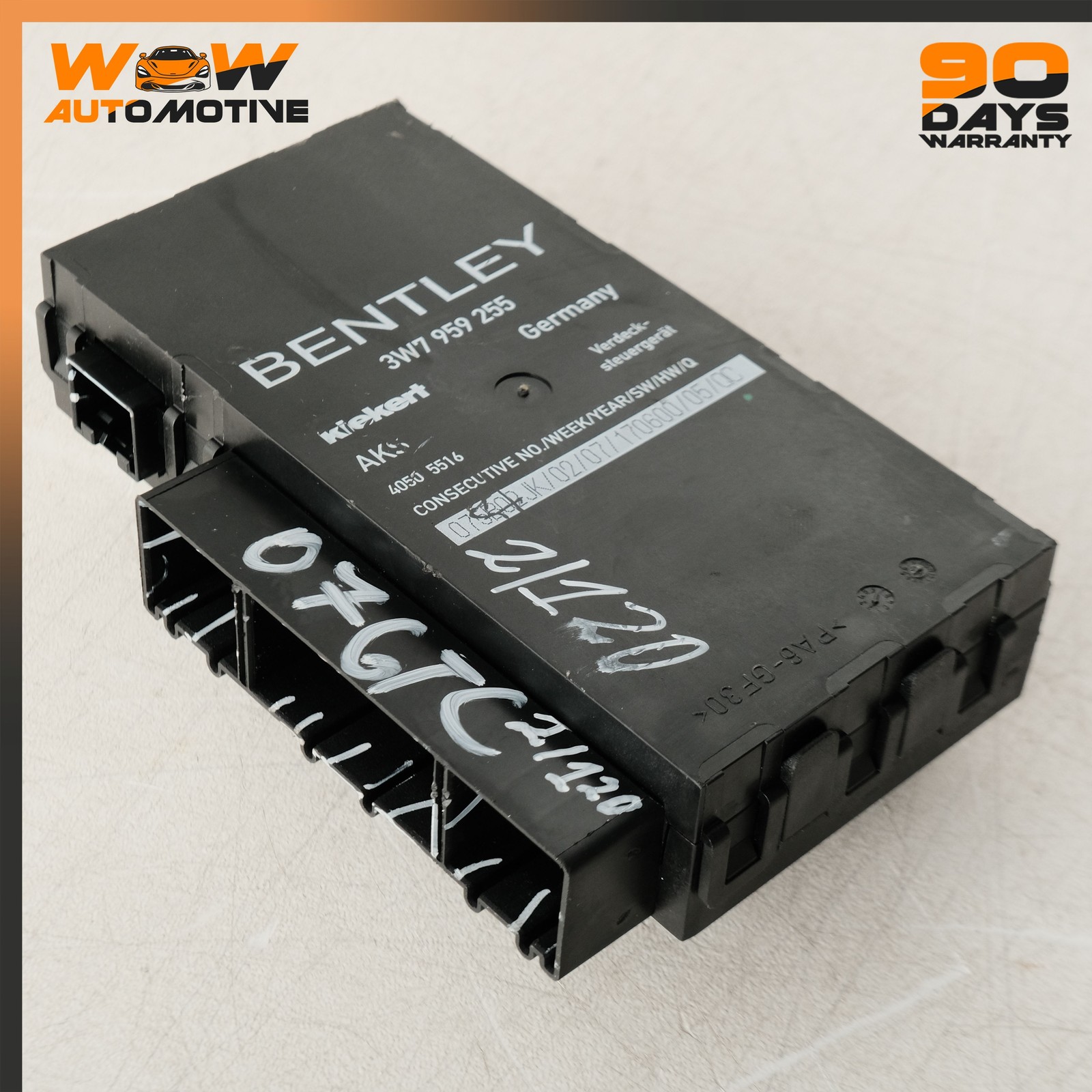 07-11 BENTLEY CONTINENTAL GTC REAR CONVERTIBLE TOP ROOF CONTROL MODULE OEM