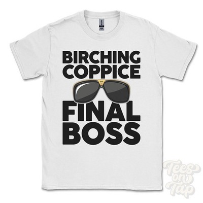 T-SHIRT BIRCHING COPPICE FINAL BOSS lustig Weihnachtsgeschenk Epping Essex England Ibiza