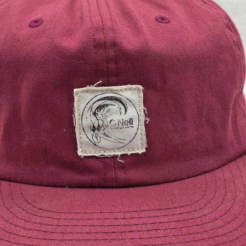 Sombrero O'Neill Gorra Correa Trasera Para Hombre Talla Única Borgoña Parche Surf Boogie Tabla de Surf Foto 3 de 4