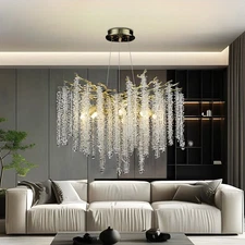 Luxury Tree Branch Chandelier,Round Chandelier Over Table for Foyer Dining Room