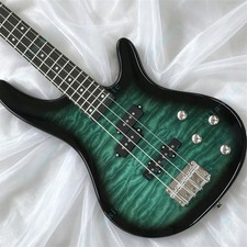 New Green Burst Electric Bass 4 String Quilted Maple Top Solid Body Maple Neck