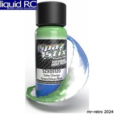 Spaz Stix 05120 Color Change Airbrush Paint Green/Silver/Blue 2oz Bottle