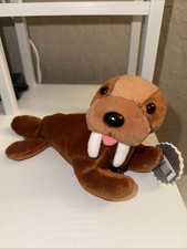 Vintage 1997 Coca-Cola  Walrus with Coke Bottle Collectible Mini Bean Bag 6  