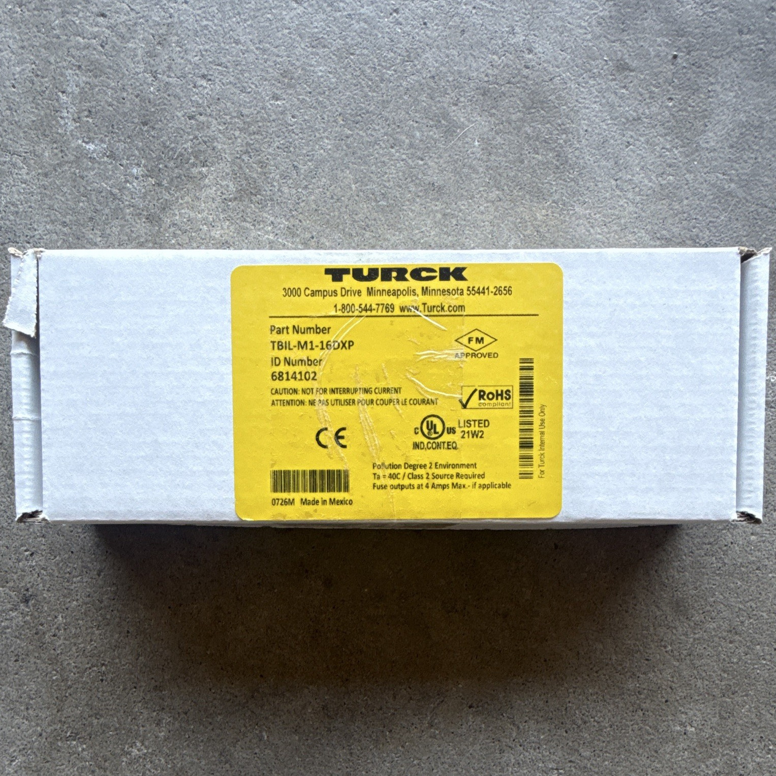 Turck TBIL-M1-16DXP TBIL DeviceNet Digital PLC Input/Output I/O Module