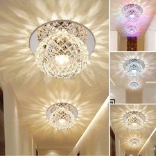 Modern Crystal LED Ceiling Light Fixture Aisle/Hallway Pendant Lamp Chandelier
