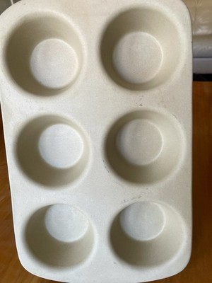 Pampered Chef 6 Cup Cupcake/Muffin Pan Family Heritage Stoneware, Classics EUC