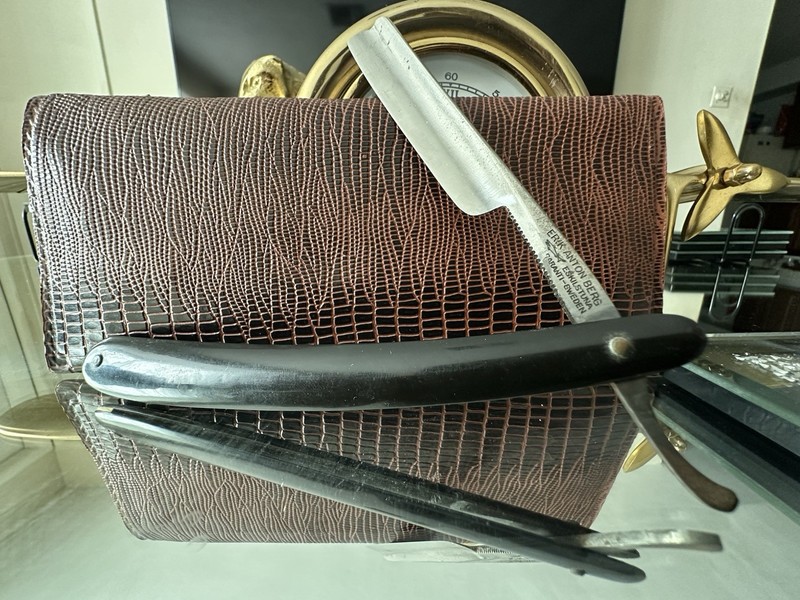 Vintage 1800s Erik Anton Berg Shaver & More