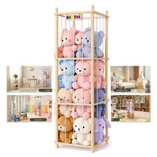 Stuffed Animal Storage Organizer Zoo Plushies Toy Holder Storage with Elastic Co