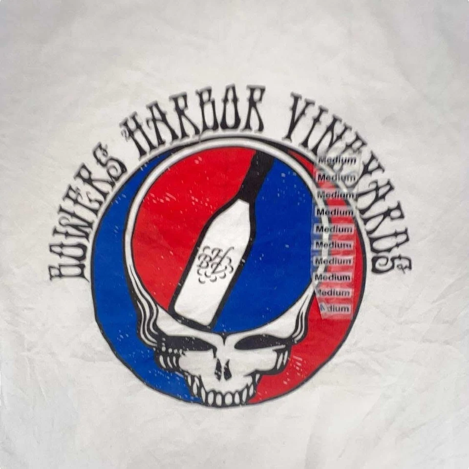 Sudadera con Capucha Bowers Harbor Vineyards Grateful Dead Blanca Roba Tu Cara Mediana Nueva Sin Etiquetas Foto 4 de 4