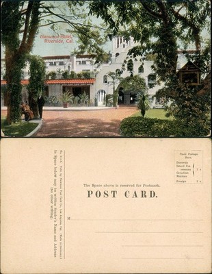 Postcard Riverside Californien California Glenwood Hotel 1912