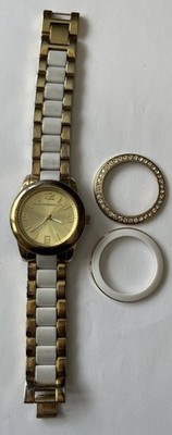 Isaac Mizrahi Live! Interchangeable Gold Tone Bracelet Watch