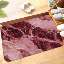 1pc Luxury Marble Bath Mat Non-Slip Quick-Dry Bathroom Kitchen Soft Marble Mat  
