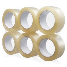 6 Rolls Heavy-Duty Clear Shipping Packing Moving Tape - 2.7 mil 2" x 120 yards