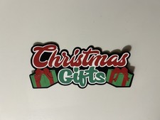 Christmas Gifts Scrapbook Title Handmade Paper Pieced Die Cut