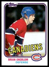 1981-82 Topps #10 Brian Engblom Montreal Canadiens Hockey Card