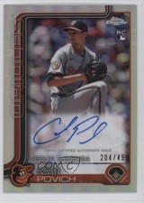 2025 Topps Chrome Update Rookie Debut Refractor 204/499 Cade Povich Auto 15sd